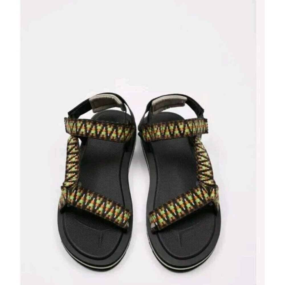 ZARA MULTICOLOURED TECHNICAL SANDALS- 8 2704 921 26.4cm